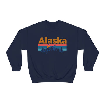 Buy navy Alaska Sweatshirt - Mountain &amp; Birds Unisex
