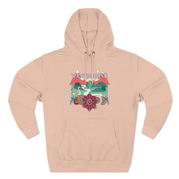 Premium Vermont Hoodie - Boho Unisex Sweatshirt