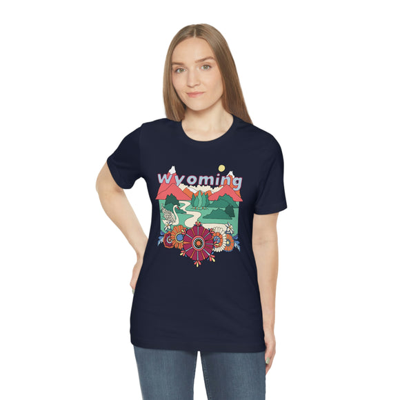 Wyoming Shirt, Wyoming Retro T-Shirt, Hippie Style Wyoming tee, Wyoming Mountain Shirt