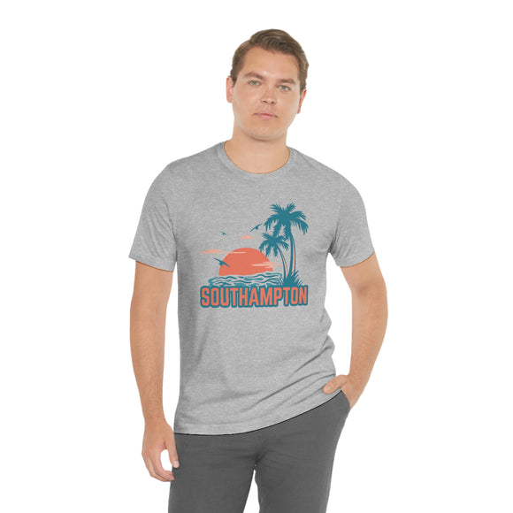 Southampton, New York T-Shirt - Retro Palm Tree & Beach Unisex Southampton Shirt