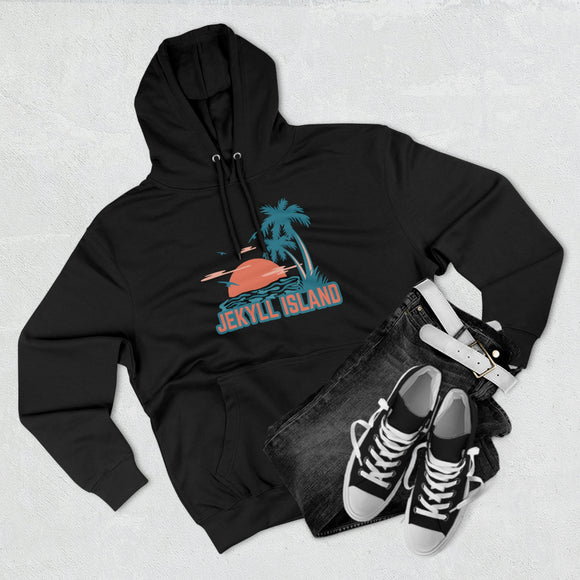 Premium Jekyll Island, Georgia Hoodie - Palm Tree Unisex Sweatshirt