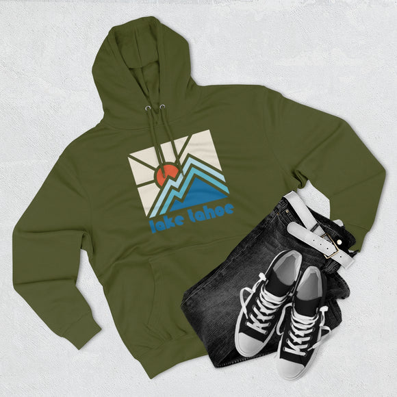 Premium Lake Tahoe, California Hoodie - Min Mountain Unisex Sweatshirt