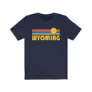 Wyoming T-Shirt - Retro Sunrise Adult Unisex Wyoming T Shirt-6