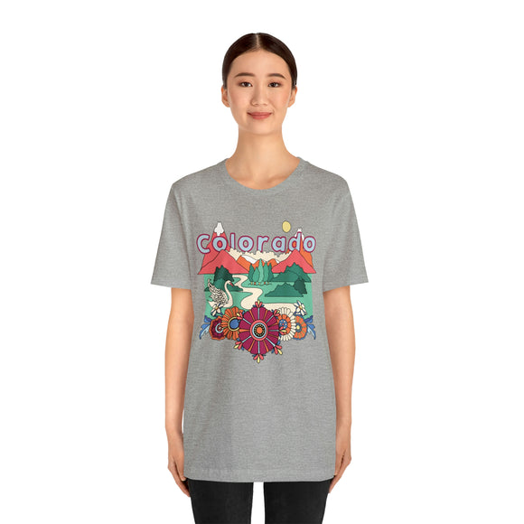 Colorado Shirt, Colorado Retro T-Shirt, Hippie Style Colorado tee, Colorado Mountain Shirt