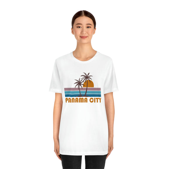 Panama City, Florida T-Shirt - Retro Palm Tree Unisex Panama City Shirt