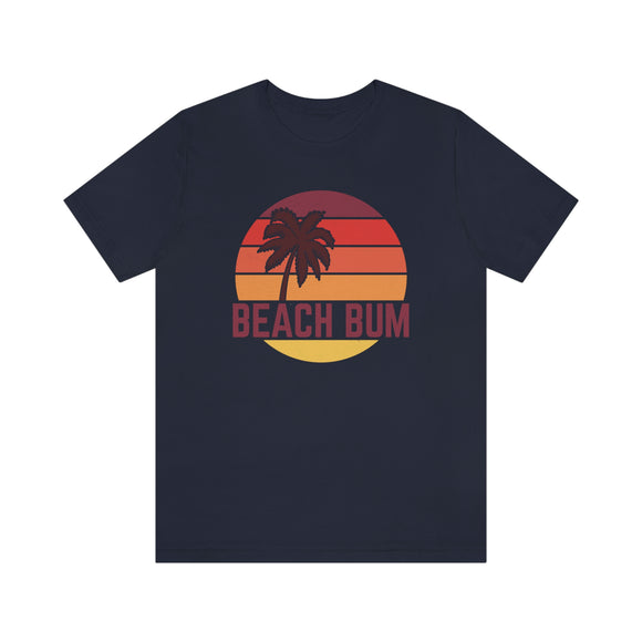 Beach Bum T-Shirt - Retro Palm Tree Unisex Beach Bum Shirt