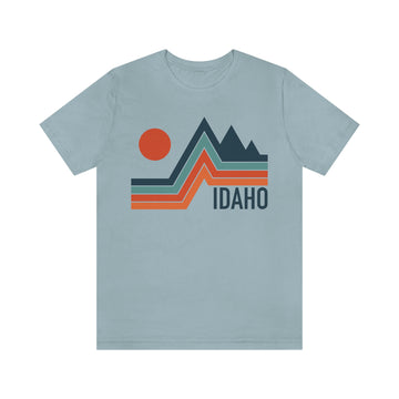 Buy light-blue Idaho T-Shirt - Retro Mountain Unisex Idaho Shirt