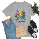 Oregon T-Shirt - Mountain Illustration Unisex Oregon Shirt-31