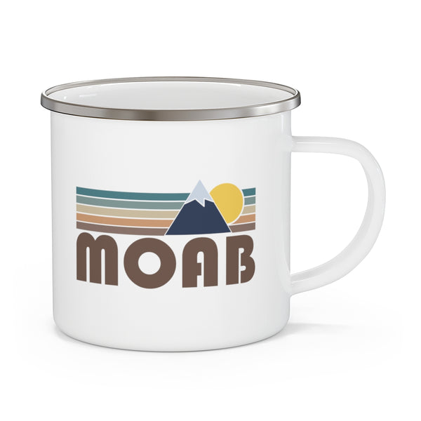 Moab, Utah Camp Mug - Retro Enamel Camping Moab Mug