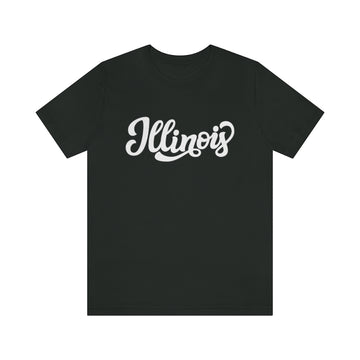 Buy vintage-black Illinois T-Shirt - Hand Lettered Unisex Illinois Shirt