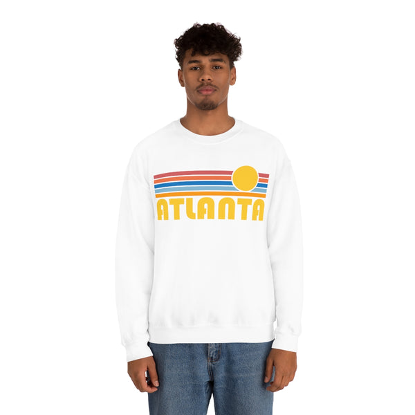 Atlanta, Georgia Crewneck Sweatshirt - Retro Sunset Unisex