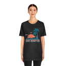 East Hampton, New York T-Shirt - Retro Palm Tree & Beach Unisex East Hampton Shirt-51