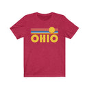Ohio T-Shirt - Retro Sunrise Adult Unisex Ohio T Shirt-8