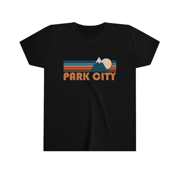 Park City Youth T-Shirt - Retro Mountain Utah Kid's TShirt