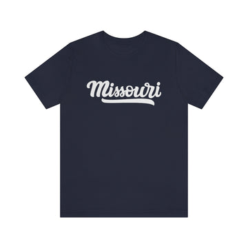 Buy navy Missouri T-Shirt - Hand Lettered Unisex Missouri Shirt