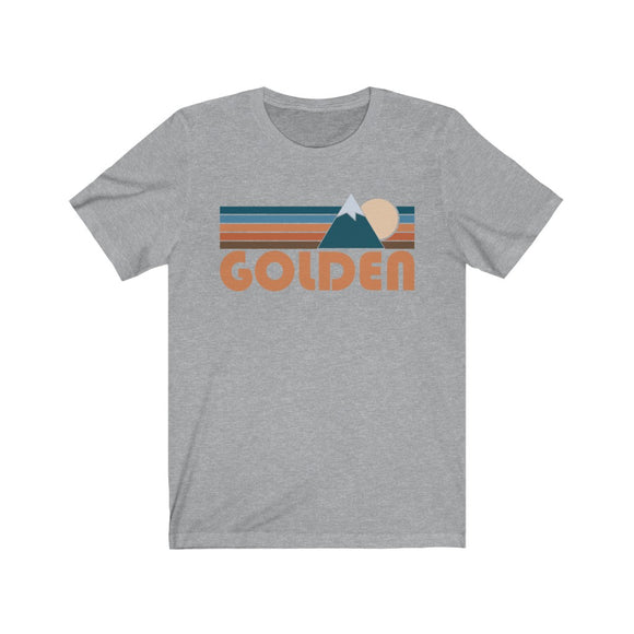 Golden, Colorado T-Shirt - Retro Mountain Adult Unisex Golden T Shirt