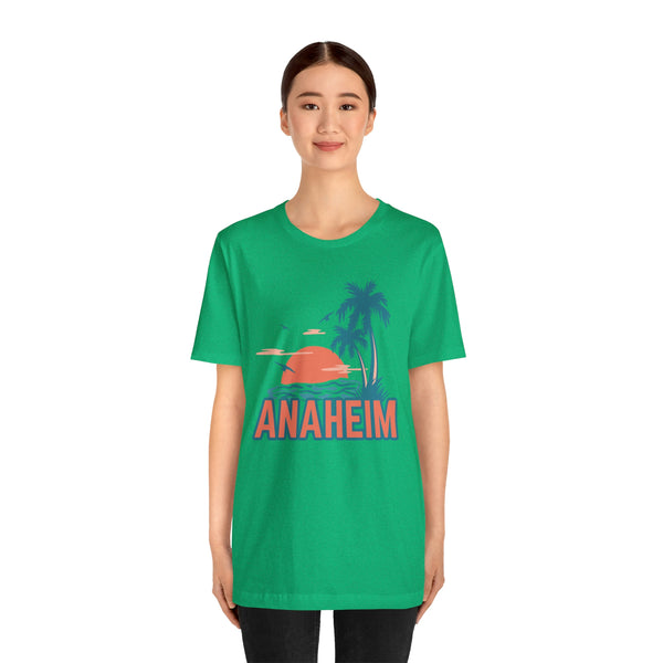 Anaheim, California T-Shirt - Retro Palm Tree & Beach Unisex Anaheim Shirt