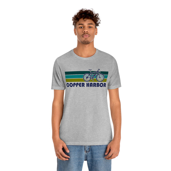 Copper Harbor T-Shirt - Retro Mountain Bike Adult Unisex Copper Harbor, Michigan T Shirt