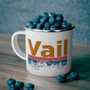 Vail, Colorado Camp Mug - Mountain Sunset Enamel Campfire Vail Mug-1