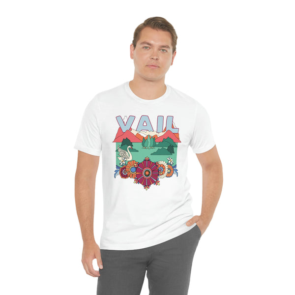 Vail Shirt, Colorado Retro T-Shirt, Hippie Style Colorado tee, Vail Mountain Shirt