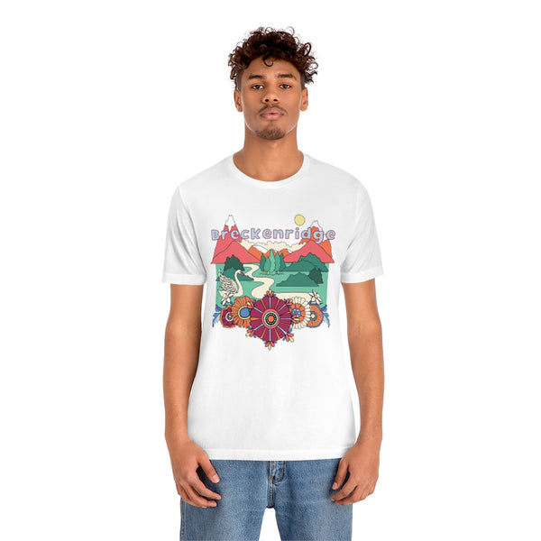 Breckenridge T-Shirt - Retro Mountain / Hippie Style Breckenridge, Colorado Shirt