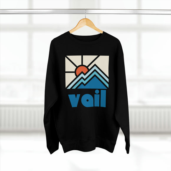 Premium Vail, Colorado Crewneck Sweatshirt - Retro Unisex Sweatshirt