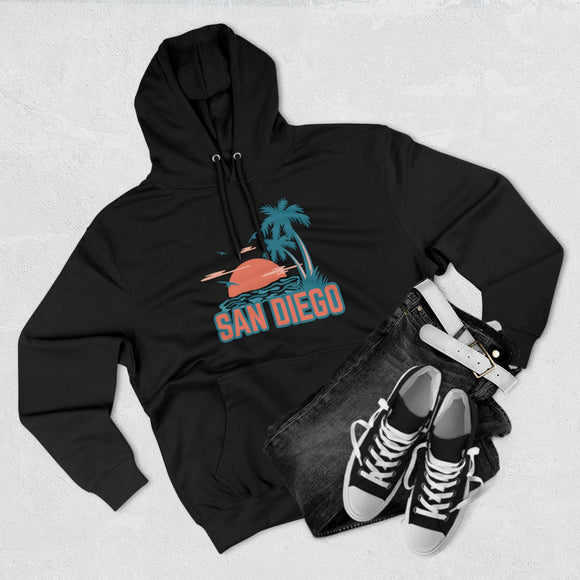 Premium San Diego, California Hoodie - Palm Tree Unisex Sweatshirt