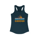 Cancun, Mexico Women's Tank - Retro Palm Tree Women's Racerback Cancun Tank Top-1