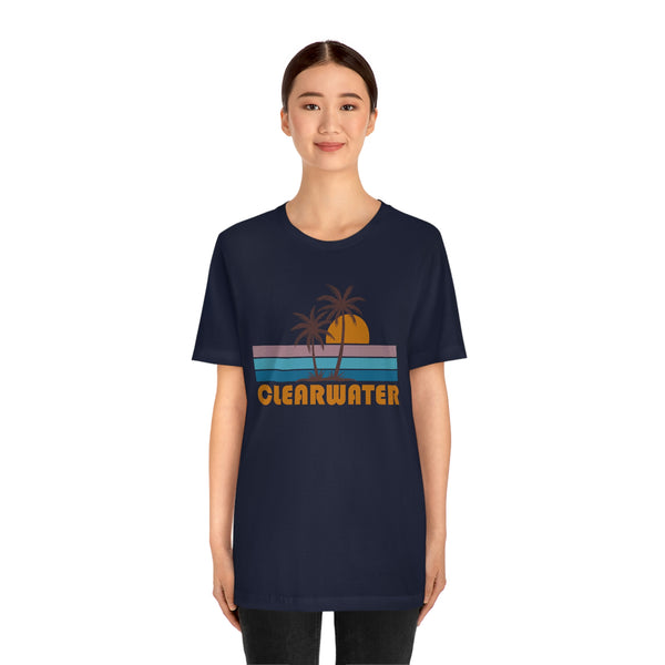 Clearwater, Florida T-Shirt - Retro Palm Tree Unisex Clearwater Shirt