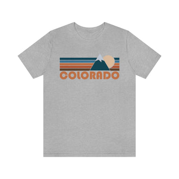 Buy athletic-heather Colorado T-Shirt - Retro Mountain Unisex Colorado Shirt
