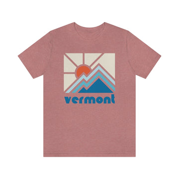 Vermont Shirt, Vermont Retro T-Shirt, Colorful Vermont tee, Vermont Mountain Shirt