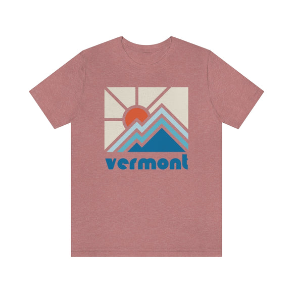 Vermont Shirt, Vermont Retro T-Shirt, Colorful Vermont tee, Vermont Mountain Shirt