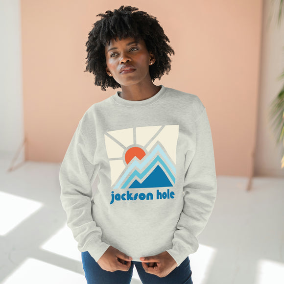 Premium Jackson Hole, Wyoming Crewneck Sweatshirt - Retro Unisex Sweatshirt