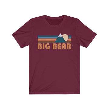 Big Bear, California T-Shirt - Retro Mountain Adult Unisex Big Bear T Shirt