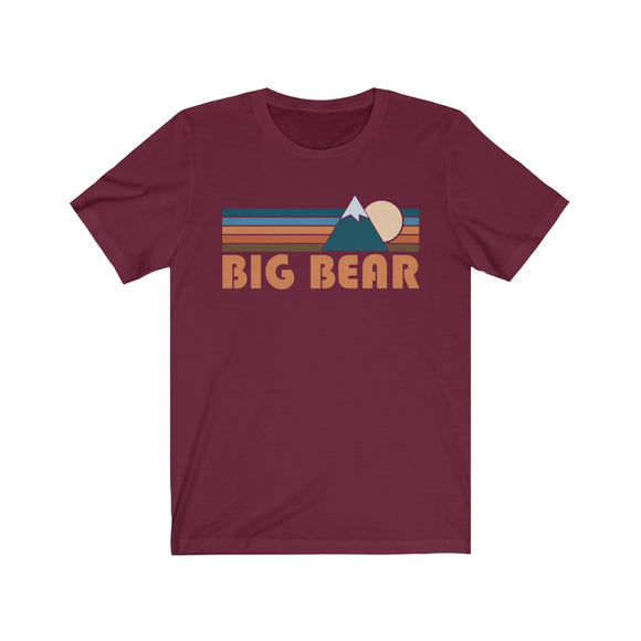 Big Bear, California T-Shirt - Retro Mountain Adult Unisex Big Bear T Shirt