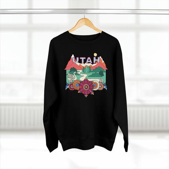 Premium Utah Crewneck Sweatshirt - Retro Unisex Sweatshirt