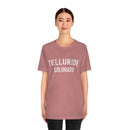 Telluride, Colorado Shirt - Paint Text Unisex Telluride T-Shirt-5