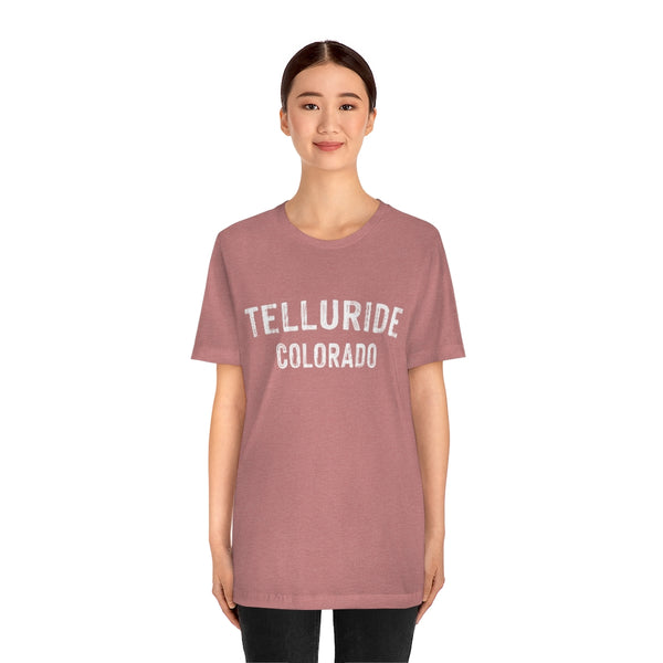 Telluride, Colorado Shirt - Paint Text Unisex Telluride T-Shirt
