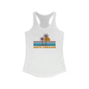 South Carolina Women's Tank - Retro Palm Tree Women's Racerback South Carolina Tank Top-1