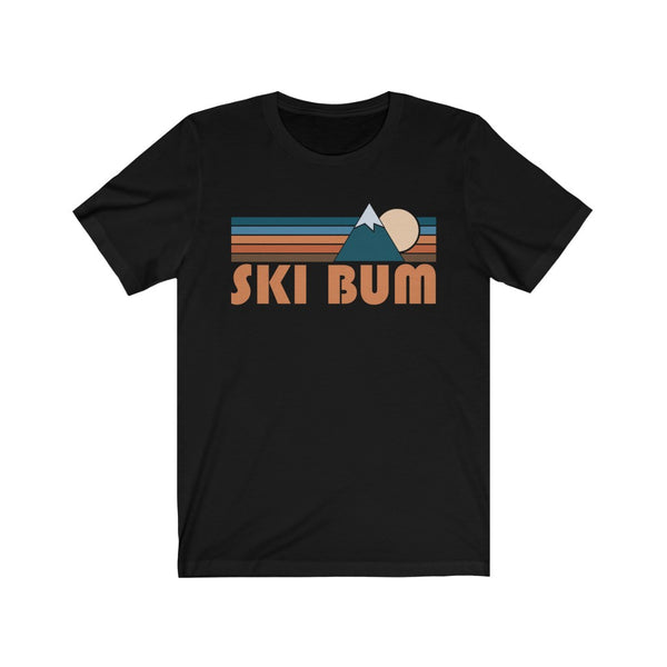 Ski Bum T-Shirt - Retro Mountain Adult Unisex Ski Bum T Shirt