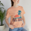 Del Mar, California T-Shirt - Retro Palm Tree & Beach Unisex Del Mar Shirt-45