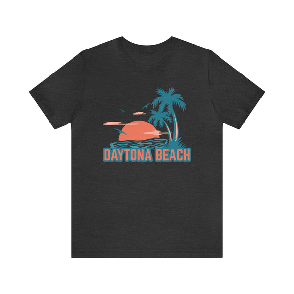 Daytona Beach, Florida T-Shirt - Retro Palm Tree & Beach Unisex Daytona Beach Shirt
