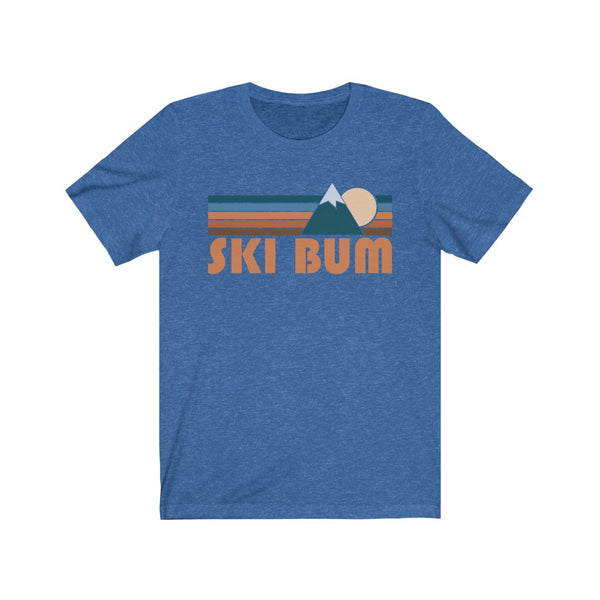 Ski Bum T-Shirt - Retro Mountain Adult Unisex Ski Bum T Shirt