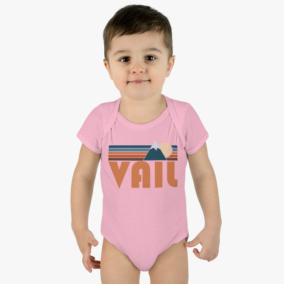 Vail Baby Bodysuit - Retro Mountain Vail, Colorado Baby Bodysuit