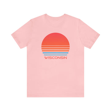 Buy pink Wisconsin Shirt - Retro 80s Unisex Wisconsin T-Shirt