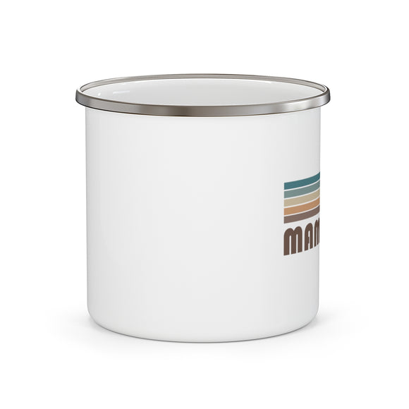 Mammoth, California Camp Mug - Retro Enamel Camping Mammoth Mug