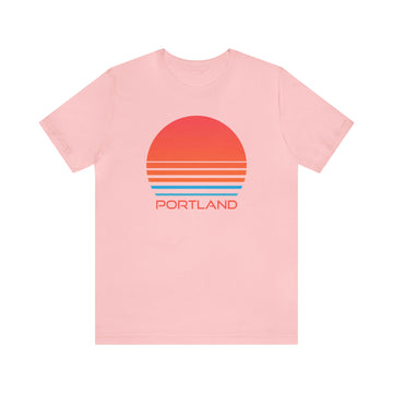 Buy pink Portland, Oregon T-Shirt - Retro 80s Unisex Portland Shirt