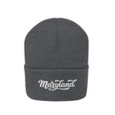 Maryland Beanie - Adult Hand Lettered Embroidered Maryland Knit Hat-6