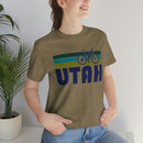 Utah T-Shirt - Retro Mountain Bike Adult Unisex Utah T Shirt-33
