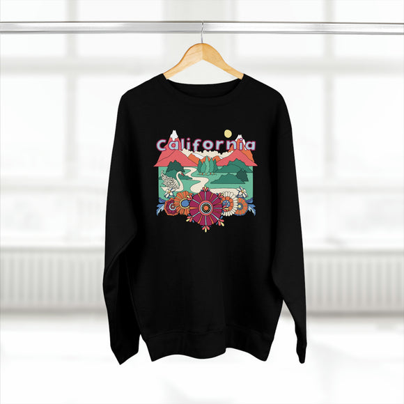 Premium California Crewneck Sweatshirt - Retro Unisex Sweatshirt